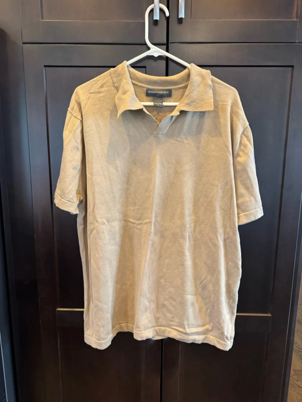 Banana Republic Men's Beige Polo Shirt